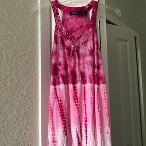 Ravinya tie dyed pink dress